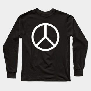 Peace Sign - Black White Long Sleeve T-Shirt